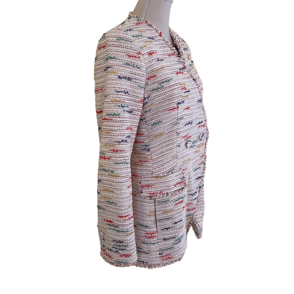 Lela Rose Pearl Multi-Color Slim Tweed Jacket 4 NEW - Picture 5 of 11